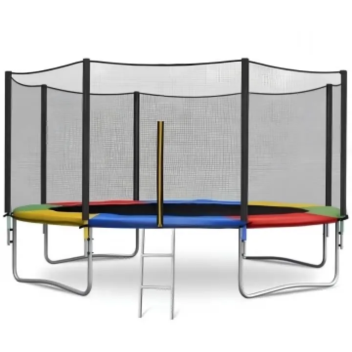 Батут Just Fun 374 см Multicolor зовнішня сіткa + драбинка Батут Just Fun 374 см Multicolor зовнішня сіткa + драбинка