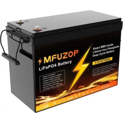 LiFePO4 24V 100Ah Акумулятор MFUZOP, 100A, BMS, 2560Wh