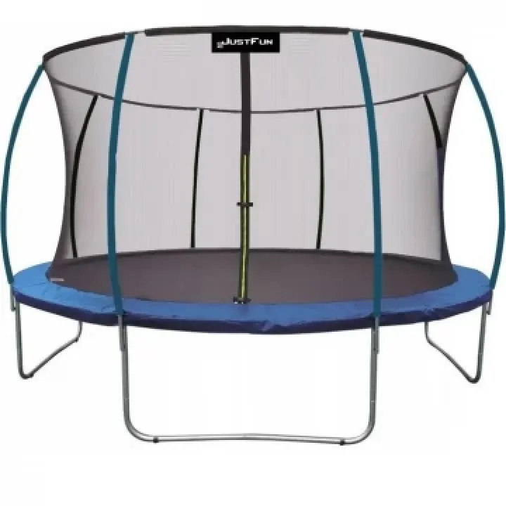 Батут Just Fun 244 см Fiberglass синій внутрішня сітка + драбина Батут Just Fun 244 см Fiberglass синій внутрішня сітка + драбина