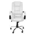 Офісне крісло Malatec 8984 еко-шкіра біле
