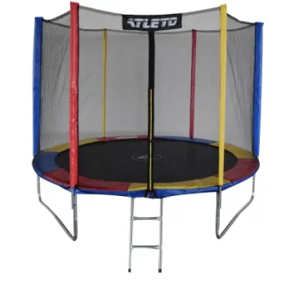 Батут Atleto 312 см з сіткою multikolor