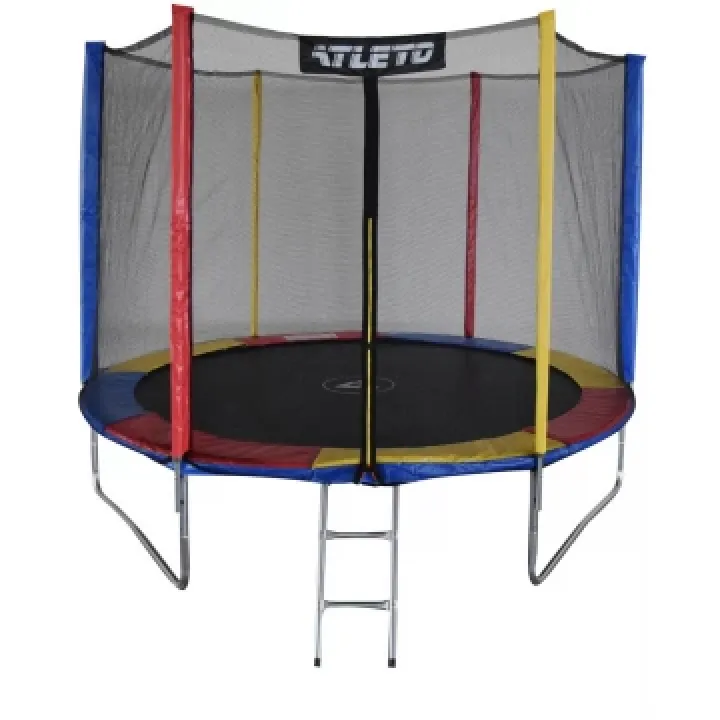 Батут Atleto 312 см з сіткою multikolor
