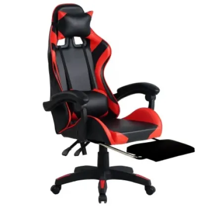 Геймерське комп’ютерне крісло Gamer Pro Jaguar Plus з підставкою для ніг Червоне